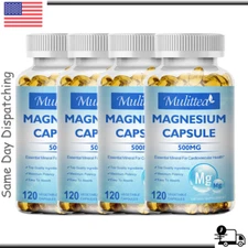Magnesium Glycinate Supplement for Muscle, Heart, Bone and Nerve Health Support