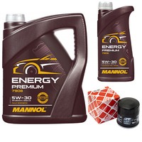 MotoröL Set Mannol Energy Premium 5W-30 6 Liter + ÖLfilter FüR Nissan Renault