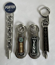 Metal Beer Tap Handles - Lot of 4 - Southern Tier, 2 Ninkasi Brewing, Two Roads