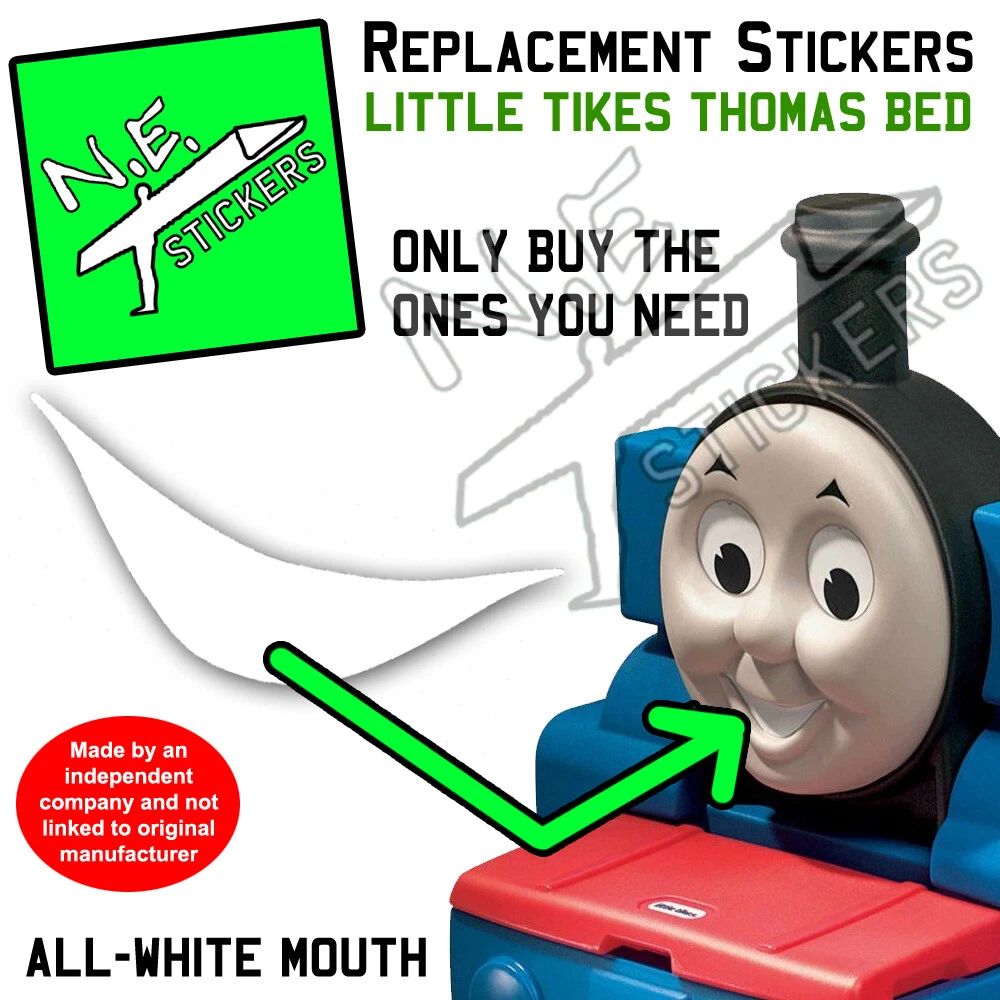 Replacement Mouth sticker SIZED TO FIT Little Tikes Thomas the Tank Engine Bed