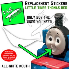 Replacement Mouth sticker SIZED TO FIT Little Tikes Thomas the Tank Engine Bed