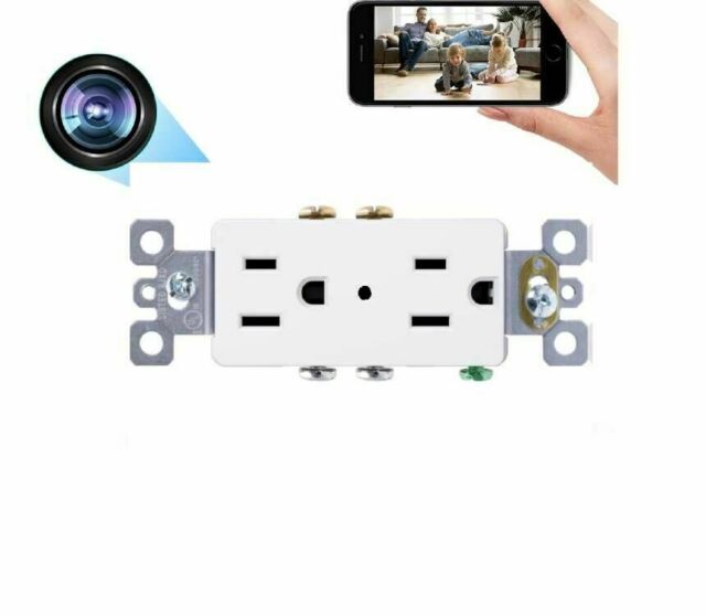 1080P Full HD WiFi IP Wall AC Outlet Security Camera Digital Video Recorder QB10586