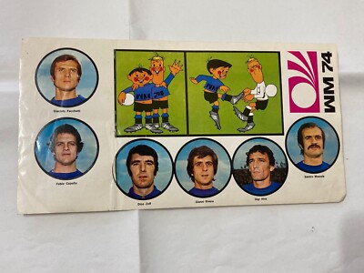STICKER STICKERS ITALY WORLD FOOTBALL CUP MONACO 74 ZOFF RIVERA RIVA MAZZOLA