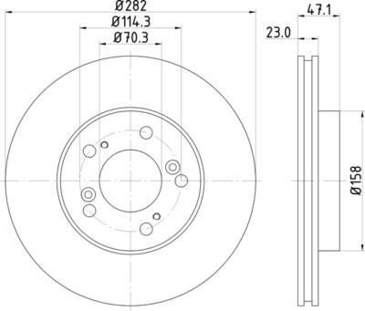 2x Mintex Discs Front fits Honda Shuttle 2.2 16V Legend 3.5 i 24V Prelude 2.0