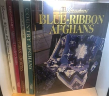 Afghan 6 Book Lot CROCHET BLANKETS OXMOOR CRAFTS AFGHAN BLANKETS CROCHETING