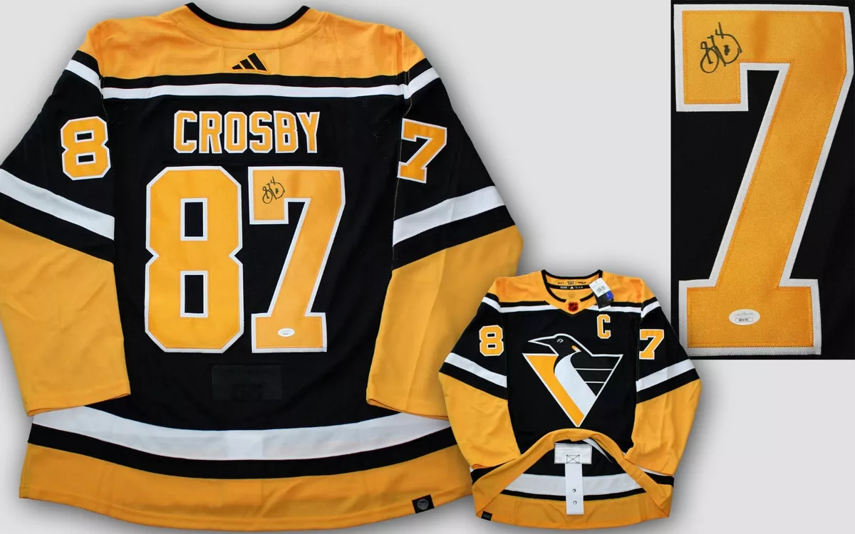 Pittsburgh Penguins Sidney Crosby Signed Yellow Jersey