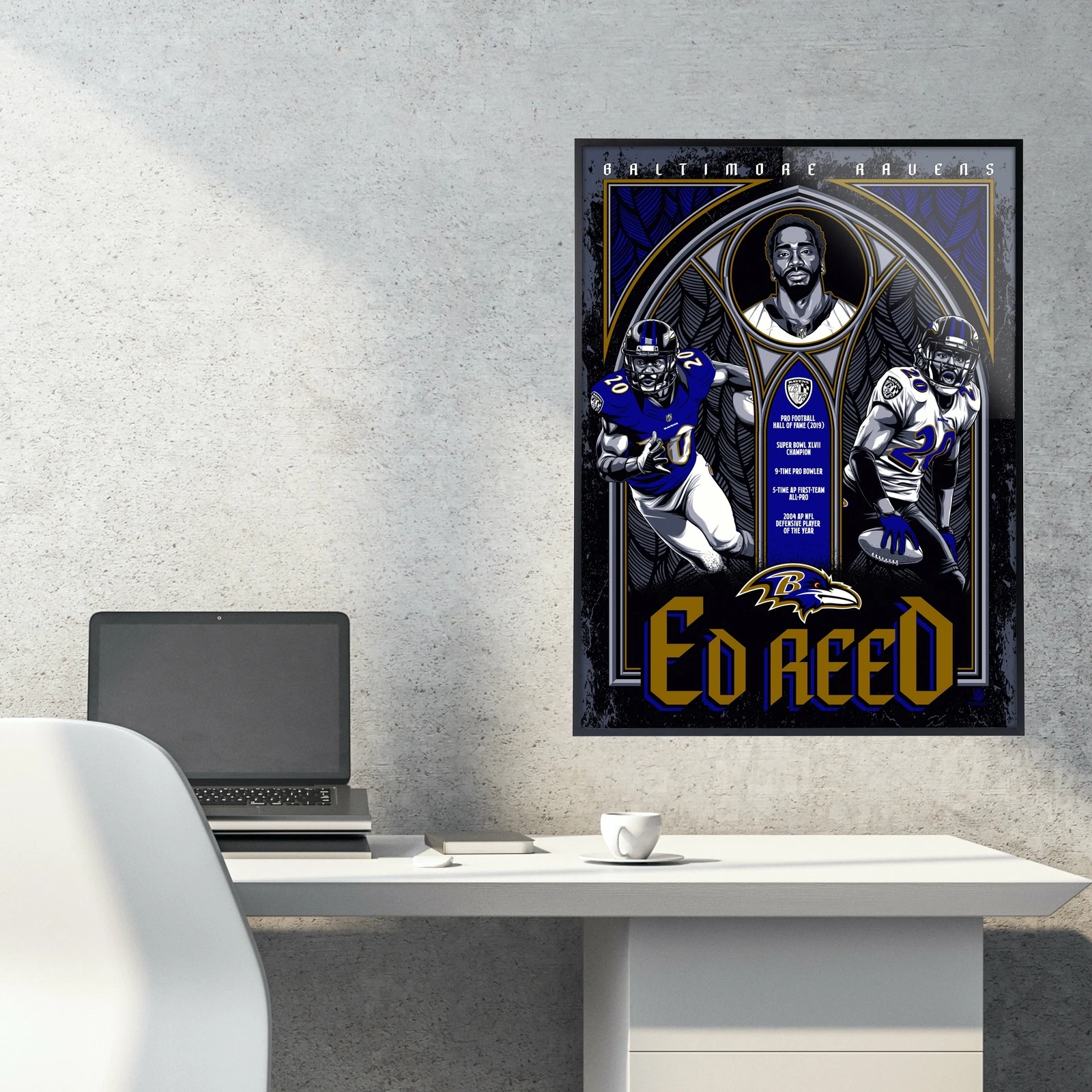 Phenom Gallery Baltimore Ravens Ed Reed Poster