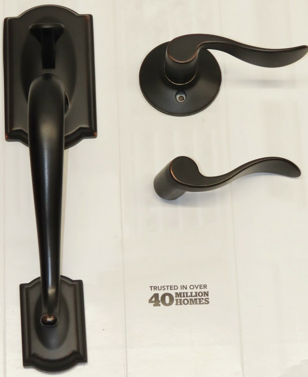 Schlage Camelot Front Entry Door Handle F285 CAM 716 ACC CAM Aged