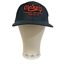 OINKER'S Lounge and Grill Atlantic Iowa IA Vintage Trucker's Mesh Hat Snapback!