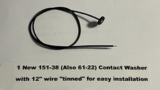  1 61-22 Lamp Contact wired 12" wire "tinned' for Lionel Repair