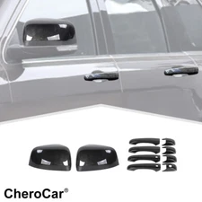 10Pcs Exterior Door Handle Side Mirror Decor Cover Trim for Dodge Durango 11+