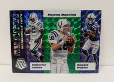 2020 MOSAIC COLTS FLEA FLICKER GREEN PRIZM Peyton MANNING WAYNE JAMES