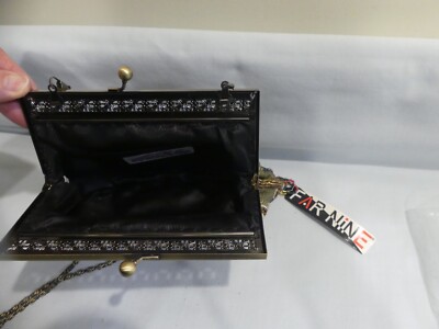 Vintage Glitzey FAR NINE Clutch/Shoulder Purse with Seed Beads