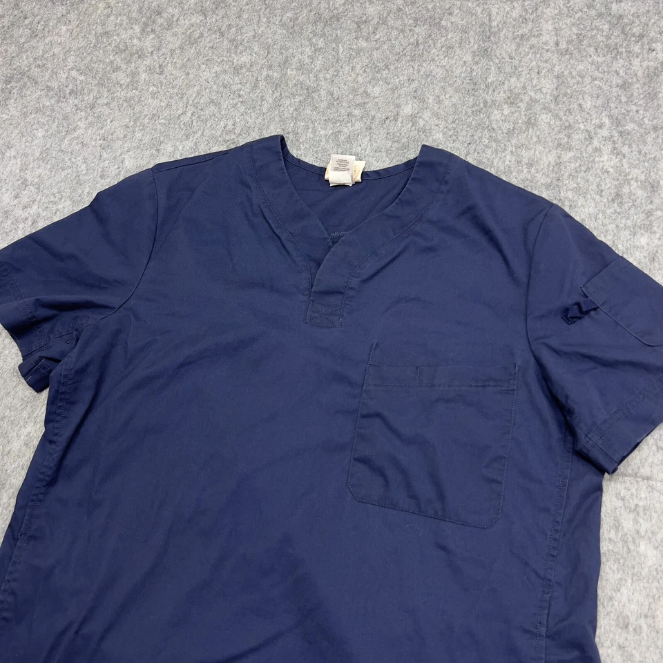 KOI скраб рубашка женщин M синий короткий рукав V шеи хлопок смесь медицинской медсестры CNA - Изображение 3 из 4