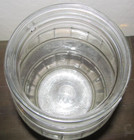 Large Vintage Collectible Barrel Glass Jar Pickle Jar Country Store Keg 10" Tall — photo 2