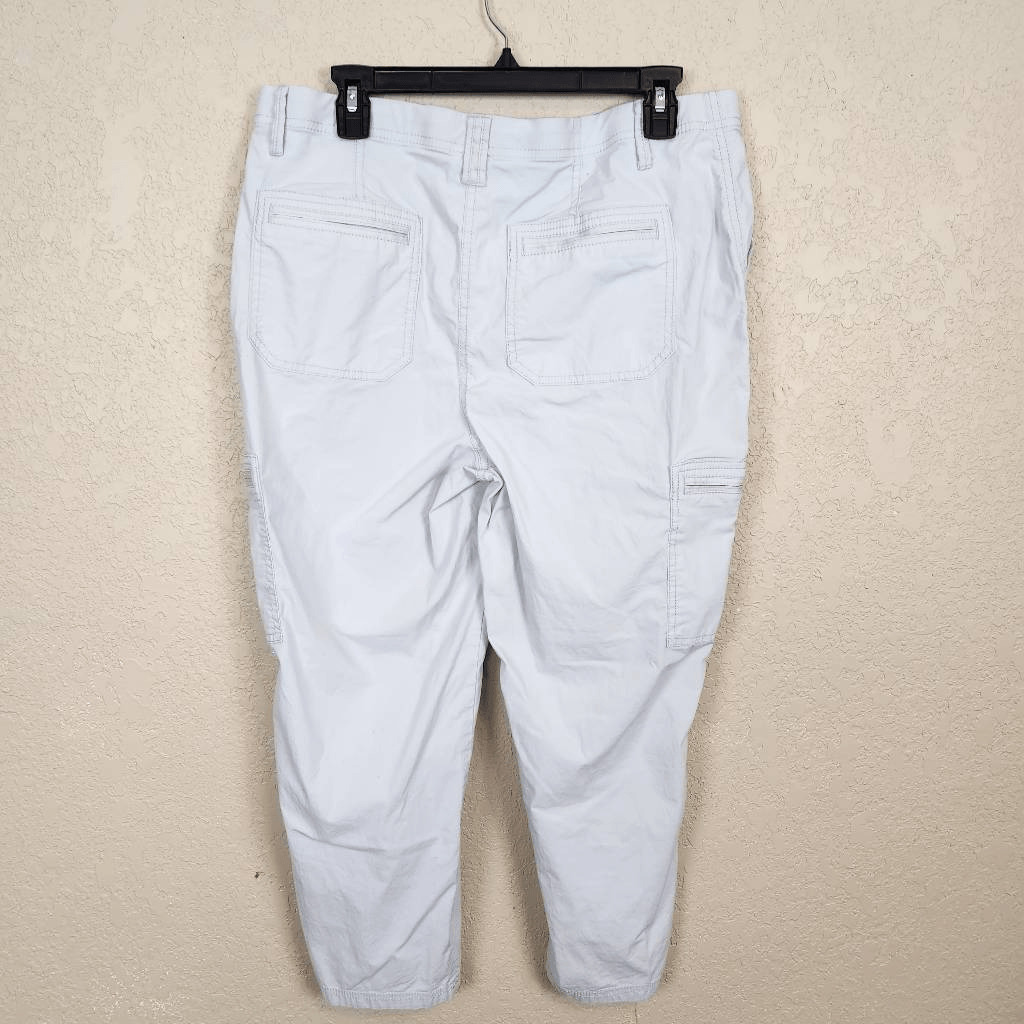 Chico's  Off White Cropped Cargo Pants Size 2 (12… - image 2