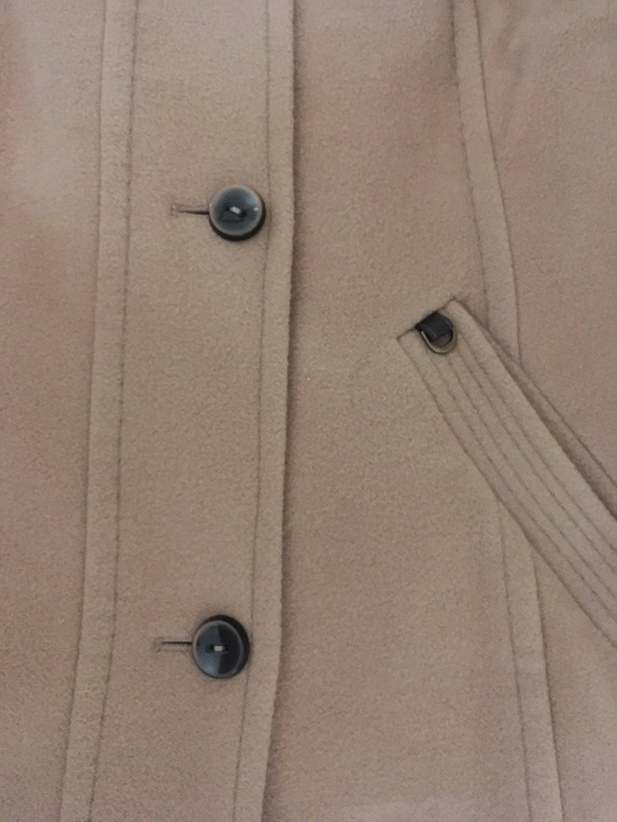 Fitted beige coat cheap