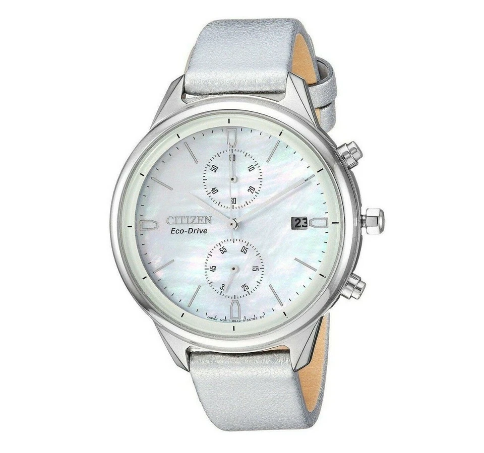 Citizen Eco-Drive Women's Chronograph Vegan Leather Band Watch 39MM FB2000-03D