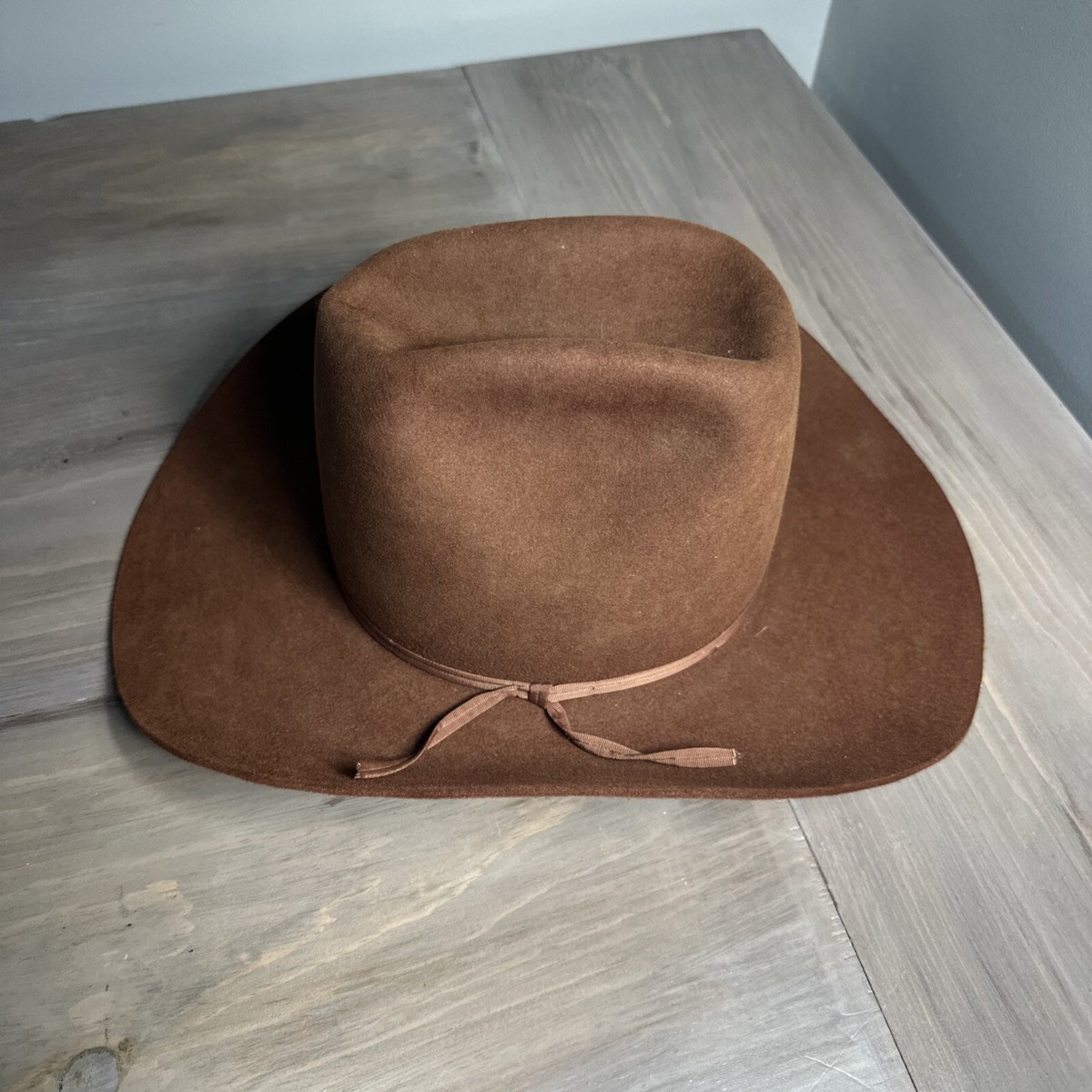 Vintage Beaver Hats Brand 10X Quality Custom Made Brown Cowboy Hat