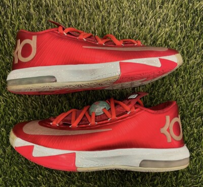 Nike KD 6 VI Christmas 2013 Red Kevin Durant Size 8 Sneakers w
