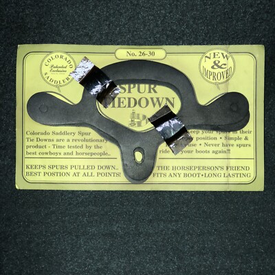 Colorado Saddlery Spur Tiedown Pair 26-30 Synthetic Rubber Made in USA open box
