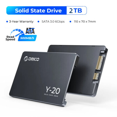 ORICO Y20 512GB SSD 2.5 SATA III Internal Solid State Drive 550MB/s 6Gbps Laptop