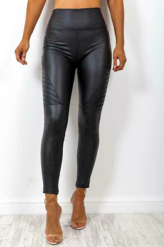 Vegan Leather High-Waisted Legging