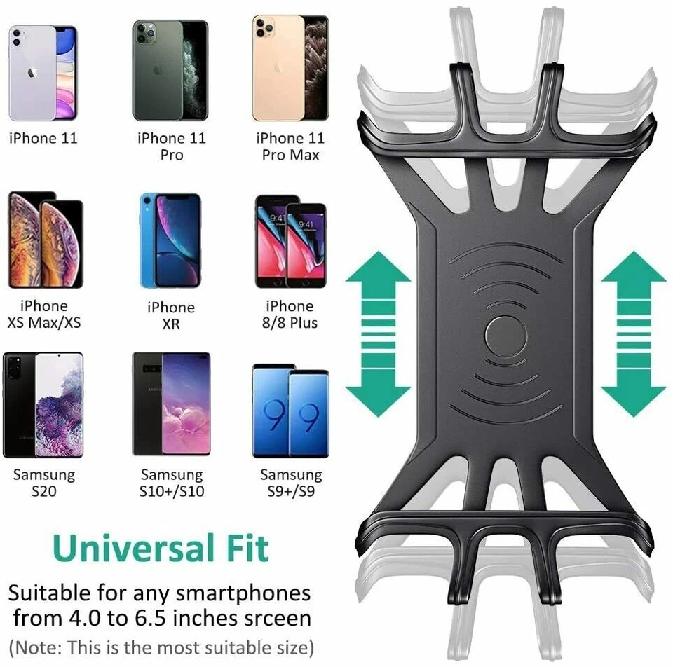 SUPPORTO PORTA CELLULARE SMARTPHONE UNIVERSALE 360° PER BICI MOTO BICICLETTA - Immagine 3 di 4