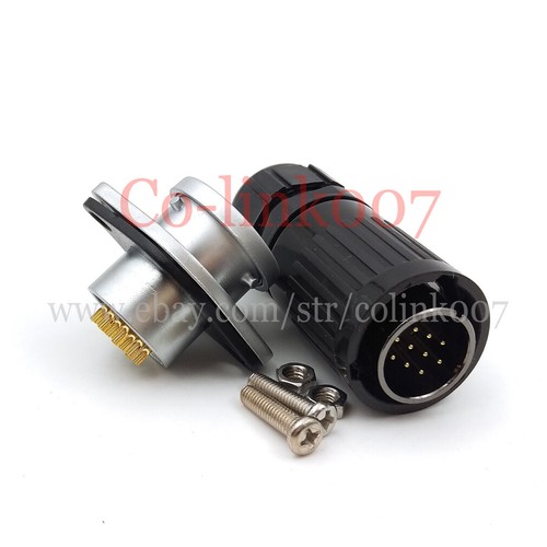 HE20 10pin IP67 Waterproof Connectors,Industrial Bulkhead Aviation Power Plug 5A - Picture 4 of 8