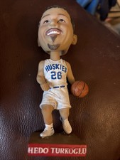Toronto Raptors Hedo Turkoglu Mini Bobblehead Rare White Uniform Huskies  6 Inch
