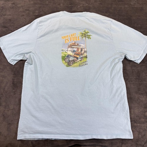 Tommy Bahama Shirt Mens XL Golf Graphic Tee Your Cart Is Full T-Shirt - Picture 6 of 9