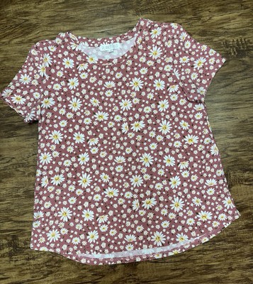 Planet Gold T-Shirt Size XL Women Pink Floral 