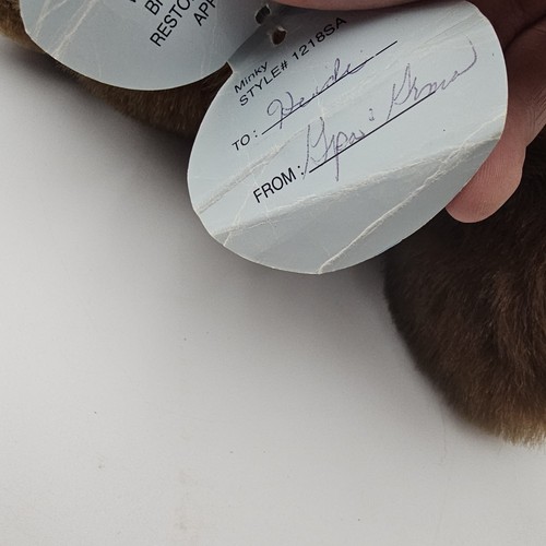 Peluche Purrfection by MJC orso piatto marrone 12 pollici 1988 bambino visone peluche - Foto 5 di 6