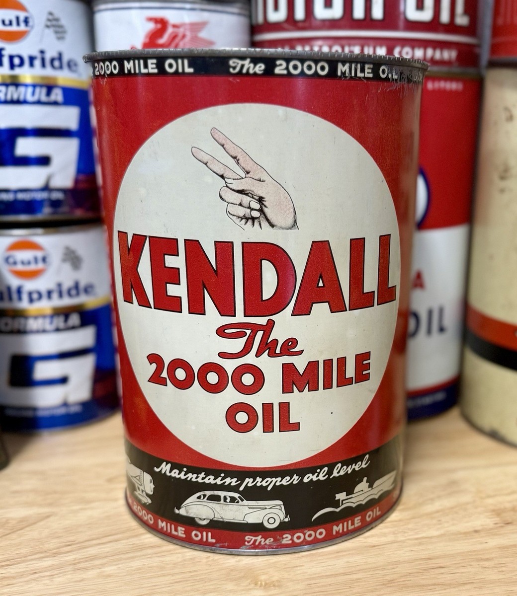 Vintage Kendall Motor Oil Can 5 Quart Qt Empty | eBay