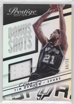 2014 Panini Prestige Bonus Shots Materials Premium 51/99 Tim Duncan #72 HOF 1v6