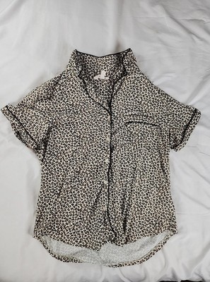 Secret Treasures M (8-10) Leopard Cheetah Animal Print Pajama Sleep Top Women's