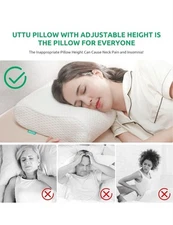 UTTU Cervical Pillow Neck Strain Relief, Memory Neck Pillow for Sleepin Queen