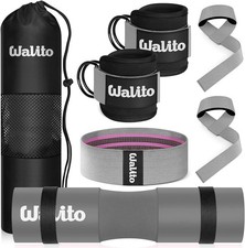 WALITO 8Pcs Barbell Pad Set for Hip Thrust - Squat Pad,Gym Accessories for Women