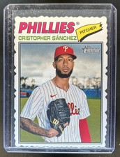 2026 Topps Heritage Cristopher Sanchez Deckle Edge #110 Phillies