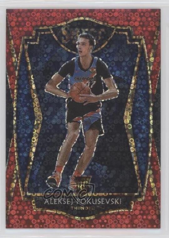 2020 Panini Select Premier Level Red Disco Prizm 47/49 Aleksej Pokusevski 04e3