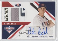 2020 USA Baseball Stars & Stripes Laundry Tag 3/8 Heston Kjerstad Patch Auto 0g4