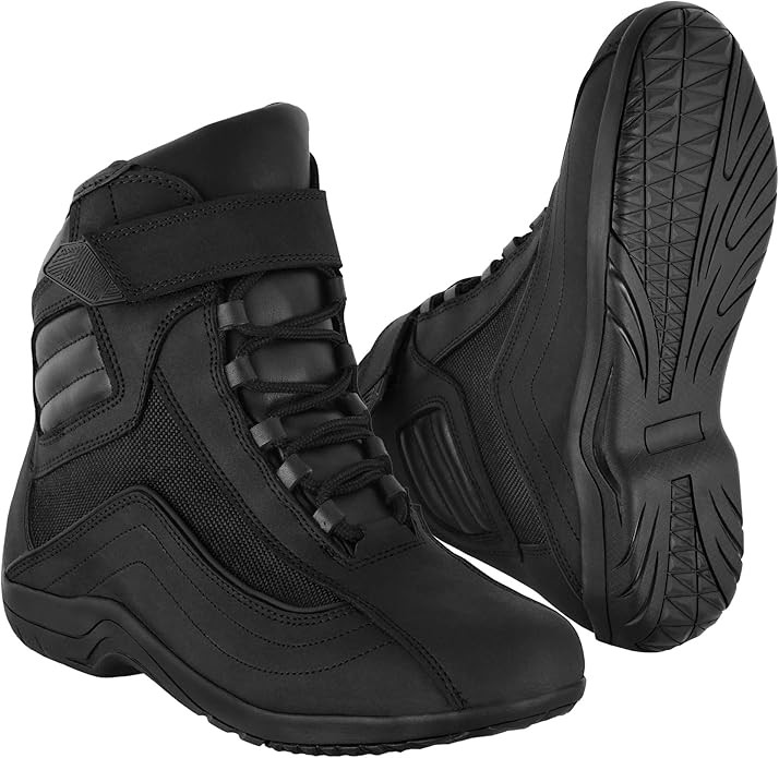 S Motorbike Leather Boots Short Ankle Waterproof Shoes Protective Footwear