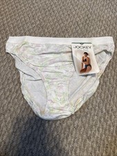 Vintage 1997 Jockey Classics Cotton French Cut Panties Underwear Floral White