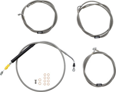 La Choppers LA-8056KT-19 Standard Stainless Braided Handlebar Cable/Brake Line
