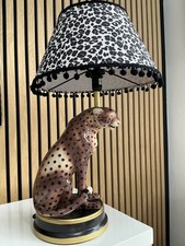 BN Next Quirky Stunning Rita Natural Cheetah Leopard Print Table Lamp 