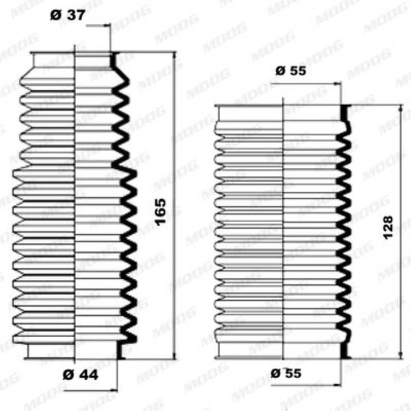 Moog Faltenbalgsatz Lenkmanschette Passend FüR Bmw 3Er Cabriolet E30-image