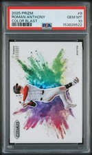 Roman Anthony 2025 Prizm Color Blast PSA 10 #9 Red Sox
