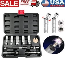 10PCS 3/8Drive Magnetic Spark Plug Socket Set...