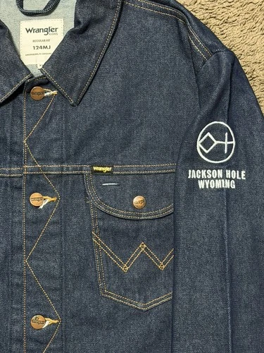RARE Wrangler Diamond Cross Ranch Denim Jacket Limited Edition Western 124MJ XL image 5
