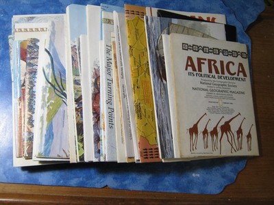 LOT OF 44 NATIONAL GEOGRAPHIC MAPS 1980-1989 No Duplicates